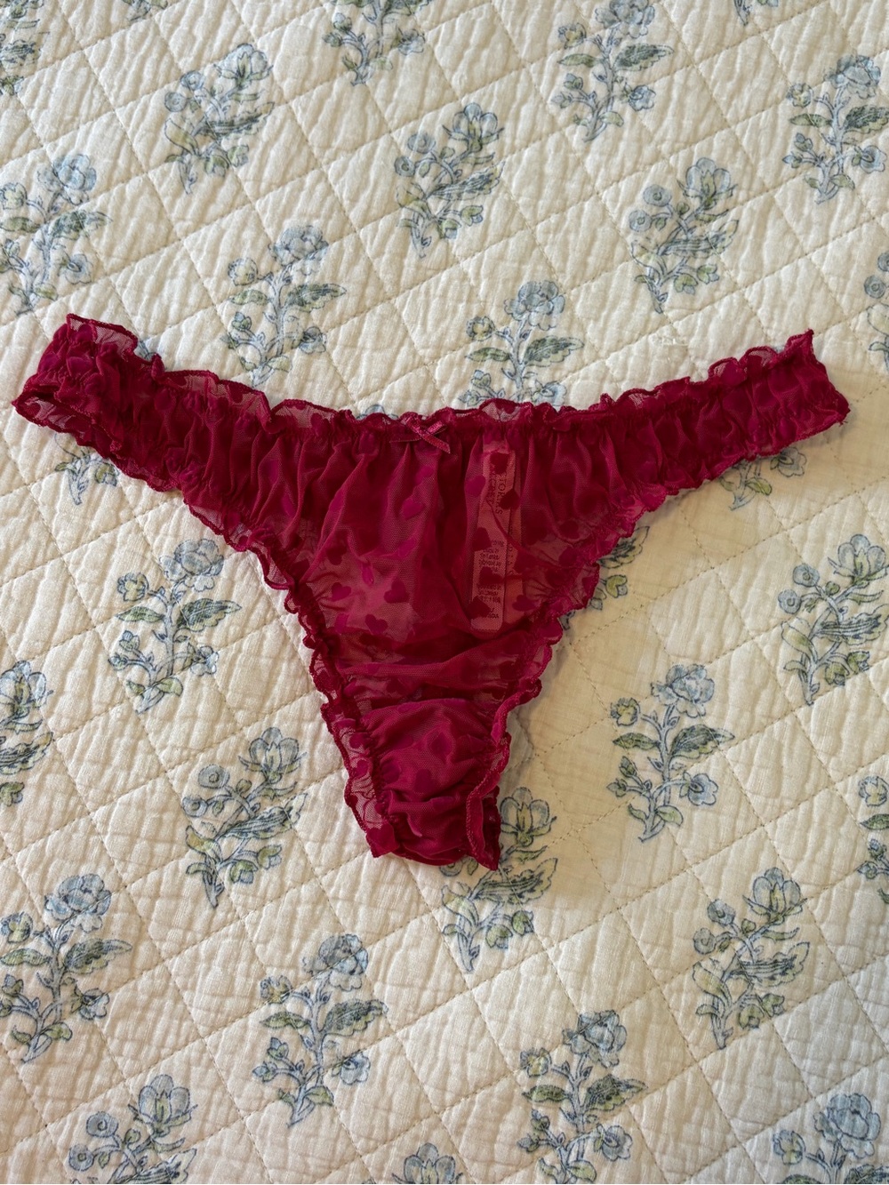 Victoria's Secret Sheer Ruffled Thong